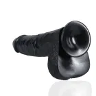 Dildo XL Gerade mit Hodensack 33 cm - Schwarz