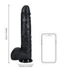Dildo XL Gerade mit Hodensack 33 cm - Schwarz