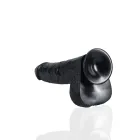 Dildo XXL Gerade mit Hodensack 35,5 cm - Schwarz
