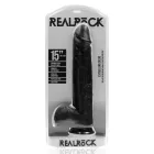 Dildo XXXL Gerade mit Hodensack 38 cm - Schwarz