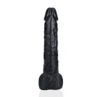 Dildo XXXL Gerade mit Hodensack 38 cm - Schwarz