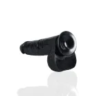 Dildo XXXL Gerade mit Hodensack 38 cm - Schwarz