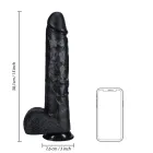 Dildo XXXL Gerade mit Hodensack 38 cm - Schwarz