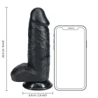 Dildo EXTRA DICK mit Hodensack 20,3 x 6,6 cm - Schwarz
