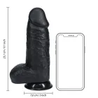 Dildo EXTRA DICK mit Hodensack 23 x 7,6 cm - Schwarz