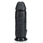 Dildo EXTRA DICK mit Hodensack 25,4 x 8 cm - Schwarz