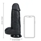 Dildo EXTRA DICK mit Hodensack 25,4 x 8 cm - Schwarz