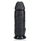 Dildo EXTRA DICK mit Hodensack 25,4 x 8 cm - Schwarz