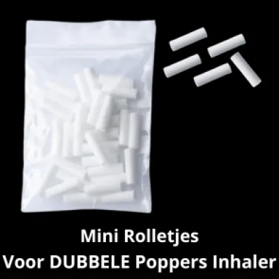 Mini-Watterollen für Double Poppers Inhalator - 20 Stück Mini-Watterollen für Double Poppers Inhalator - 20 Stück