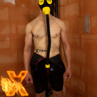 Gasmaskenschlauch Schwarz/Rot - XTRM FTSH