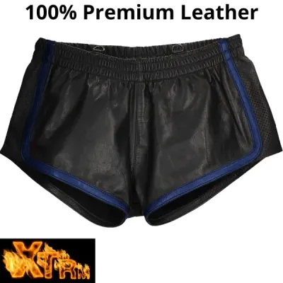 Ledershorts Schwarz/Blau - XTRM FTSH Ledershorts Schwarz/Blau - XTRM FTSH