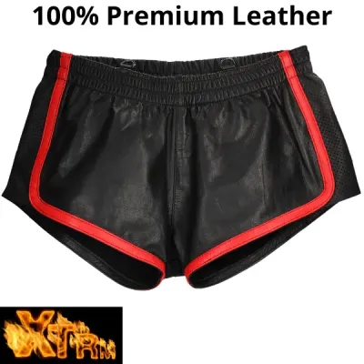 Ledershorts Schwarz/Rot - XTRM FTSH Ledershorts Schwarz/Rot - XTRM FTSH