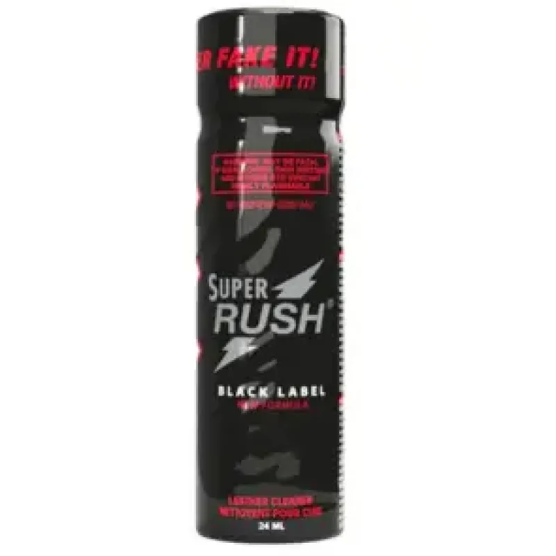 Super Rush Black Label Poppers - Tall 24ml (PWD)