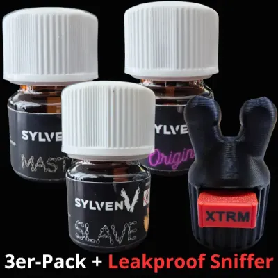 SylvenV Poppers 3er-Pack + Kinky Leakproof Sniffer