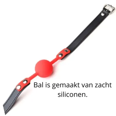 Ballknebel mit Silikonball rot