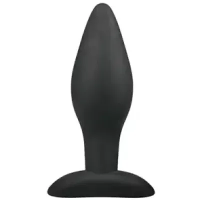 Mittlerer schwarzer Silikon-Buttplug Mittlerer schwarzer Silikon-Buttplug