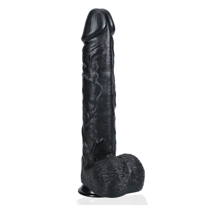 Dildo XXXL Gerade mit Hodensack 38 cm - Schwarz Dildo XXXL Gerade mit Hodensack 38 cm - Schwarz