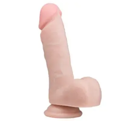 Realistischer Dildo mit Hodensack - 17,5 cm Realistischer Dildo mit Hodensack - 17,5 cm