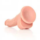 Realistischer gebogener Dildo mit Hodensack 18 cm