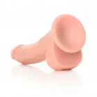 Realistischer gebogener Dildo mit Hodensack 20,5 cm