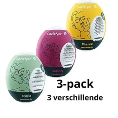 Masturbator-Ei 3er-Pack Riffle-Bubble-Fierce Masturbator-Ei 3er-Pack Riffle-Bubble-Fierce